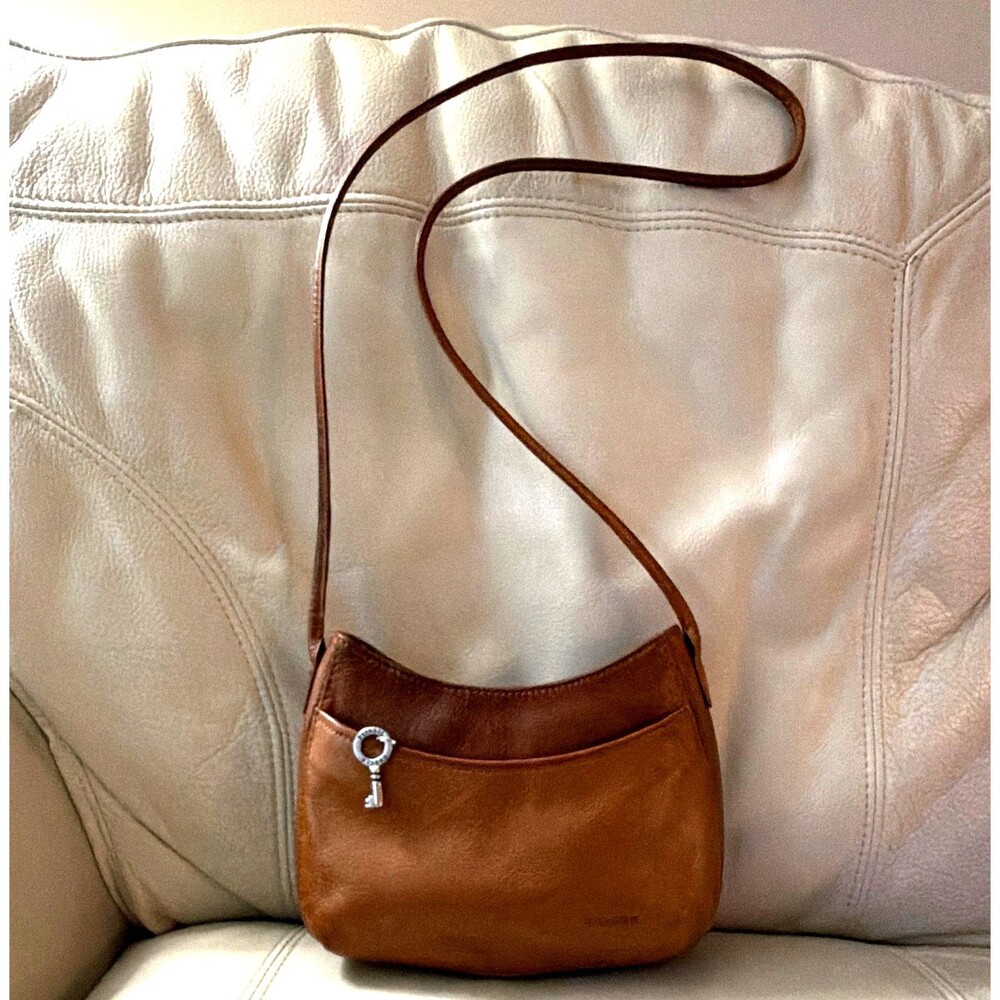Fossil Vintage Leather Crossbody Bag Brown Classic Small